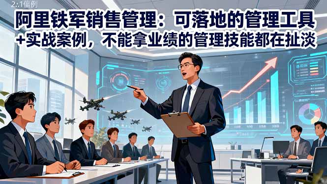 阿里铁军销售管理:可落地的管理工具+实战案例,不能拿业绩的管理都在扯淡-云极创投