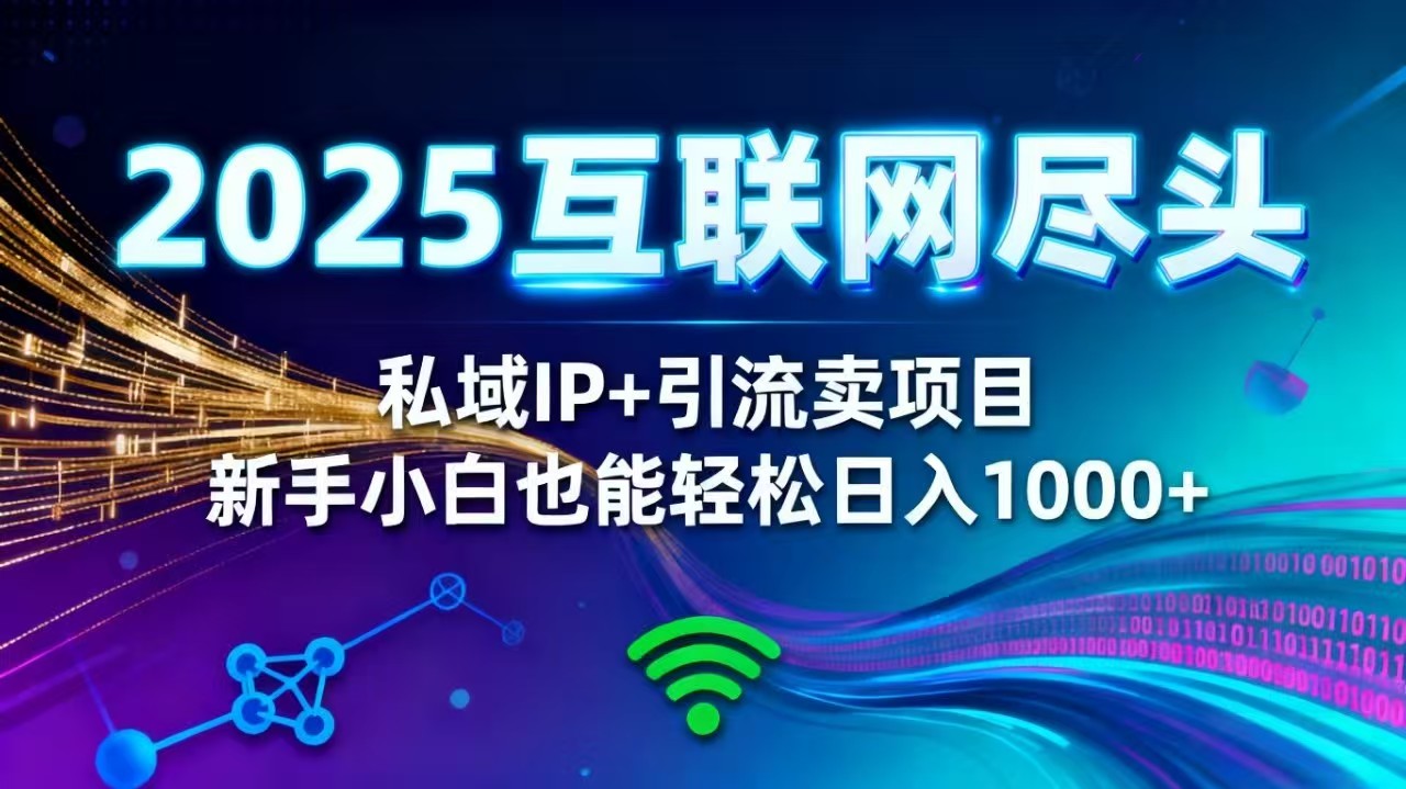 2025网创尽头王炸项目!私域 IP + 精准引流,新手小白在家躺赚日入 1000+-云极创投