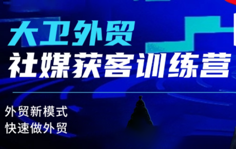 大卫老师·外贸社媒获客独家训练营(更新)-云极创投
