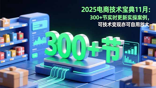 2025电商技术宝典11月:200+节实时更新实操案例,可技术变现亦可自用放大-云极创投