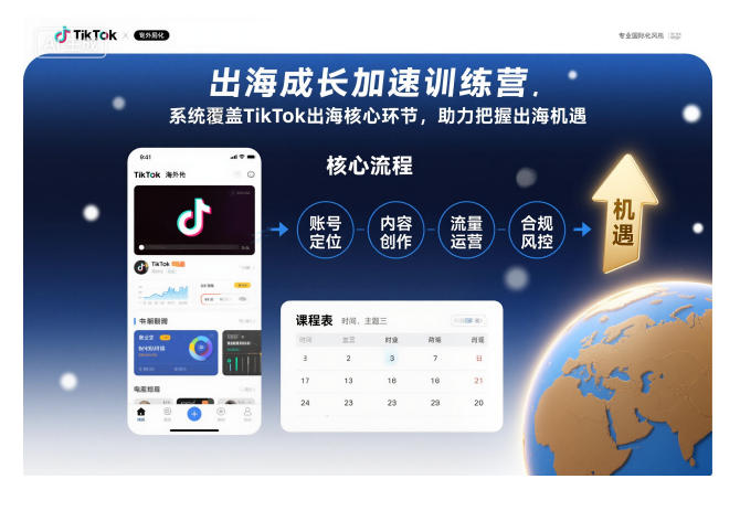 出海成长加速训练营，系统覆盖TikTok出海核心环节，助力把握出海机遇(更新)-云极创投